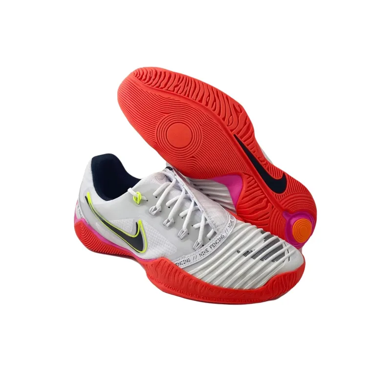 Nike Anti Slip Wear Resistant Low Top Training Shoes Men's White Red-4