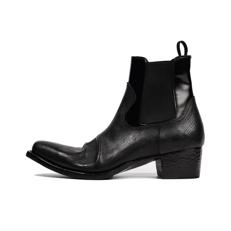 Dreambo Short Chelsea Boots 5.5cm Men's Black-0