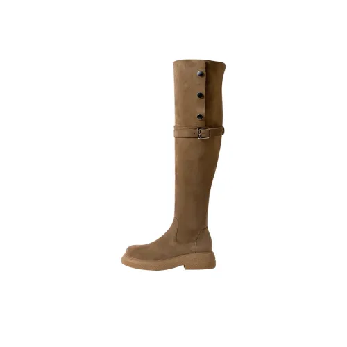 Wonderful Couple Over the knee muddy boots 4.5cm Women's