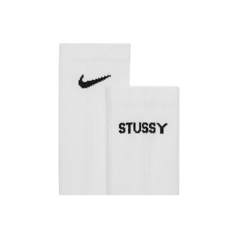Nike x STÜSSY Stussy Mid Calf Socks Unisex 3 Pack White-3