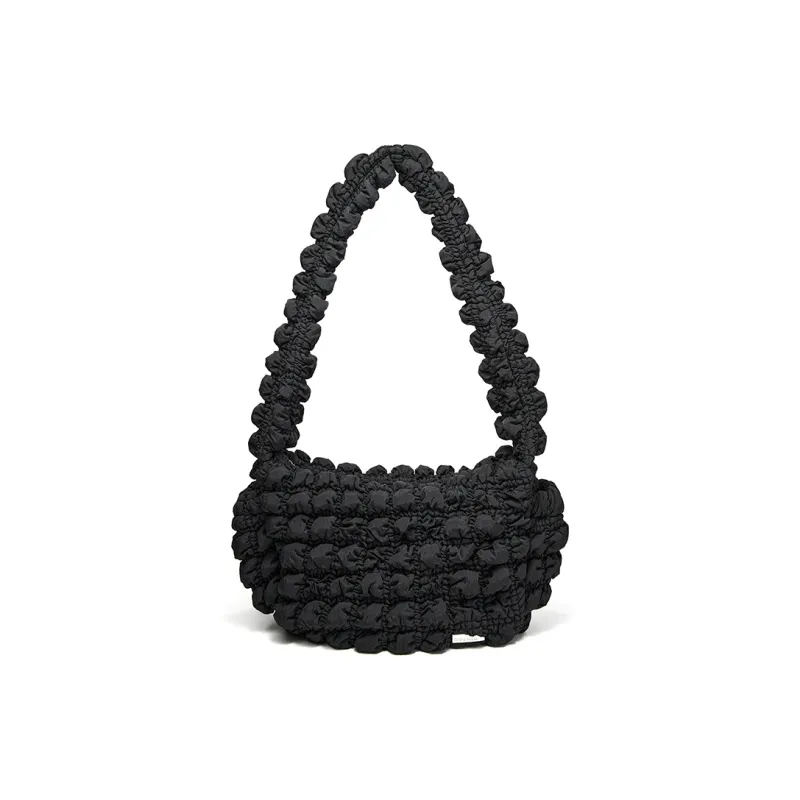 SMTING STUDIO Polyester Cloud Bag Crossbody Bag Medium Size Unisex Deep Black-0
