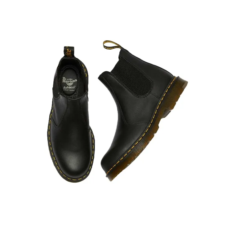 Dr.Martens 2976 Short Mid Calf Chelsea Boots Unisex Black-2