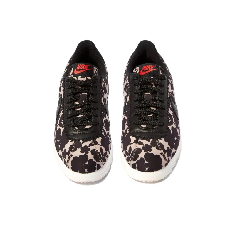 Liberty x Nike Cortez Anti-Slip Wear-Resistant Low-Top Casual Shoes Unisex Black White-3