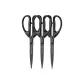 3-Piece[Length 210mm]Rust-Resistant Anti-Stick Black Blade Scissors