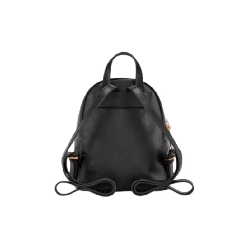 Hush Puppies Cow Leather Backpack Medium Size Women's Black/Blue-3