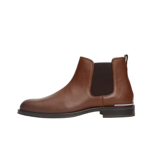 Tommy Hilfiger Short Chelsea Boots 2.1cm Men's Brown