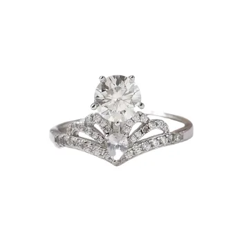Stone On The Line S925 Sterling Silver Moissanite Rings Women's
