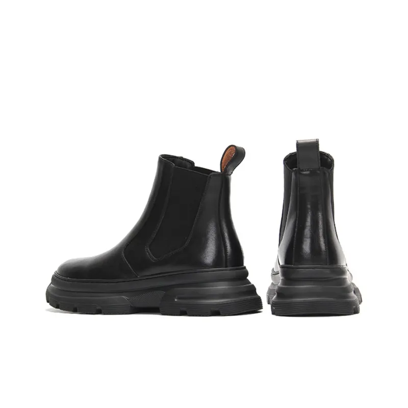 GZZ Short Chelsea Boots Men's Black-4