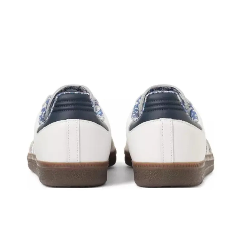 LIBERTY x Adidas Originals SAMBA OG Low Top Skateboard Shoes Unisex White-4