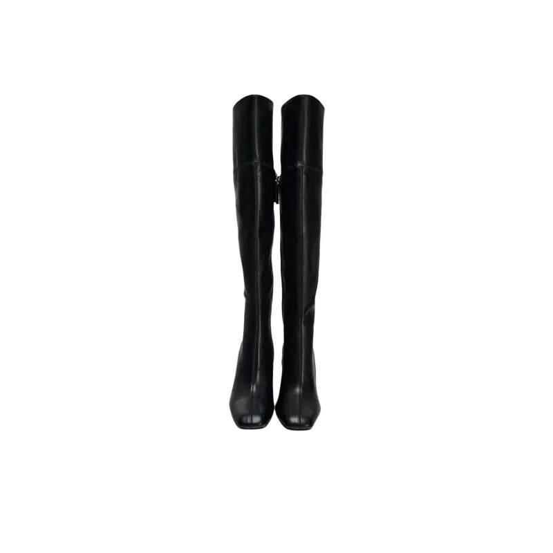 ZARA Over-the-knee Boots 9cm Women's Black-3