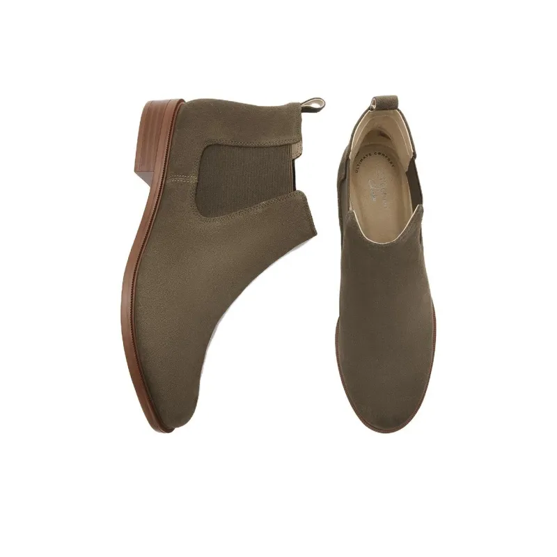 Clarks Short Chelsea Boots 2.5cm Women's Green-2