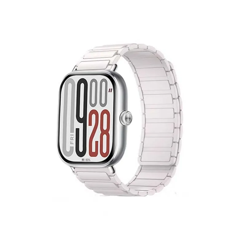 Mr. Strap Xiaomi Red Beige Compatibility Watch Band Silicone Material-5