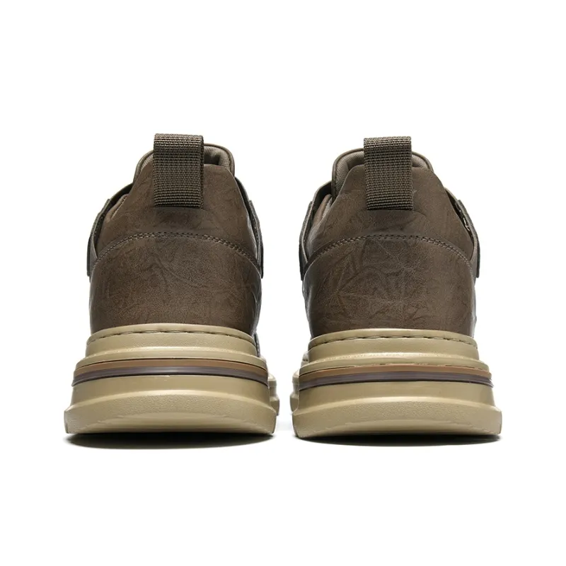 HLA Vintage Wear-Resistant Height Increasing Work Boots Men's-3