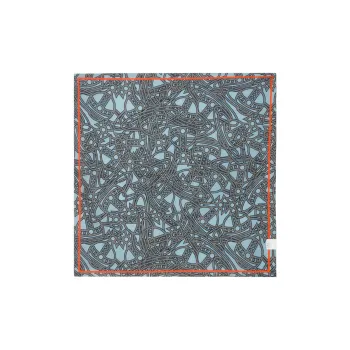 Vivienne Westwood Cotton Fabric Silk Scarves Unisex Blue