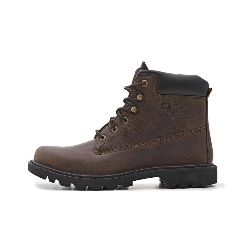 CAT Wear Resistant Slip Resistant Crew Outdoor Boots Unisex Tan-0
