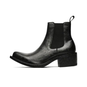 Xiwencha Crew Chelsea Boots 5cm Men's Black