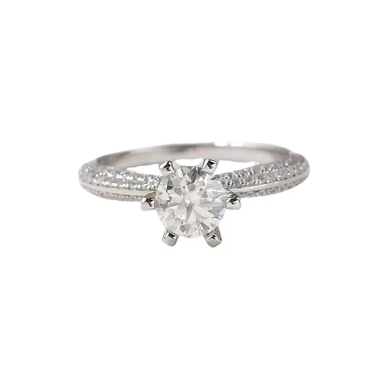 Stone On The Line S925 Silver Moissanite Rings Women's-6
