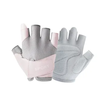 SMVP Fitness Gloves Protective Gray Pink