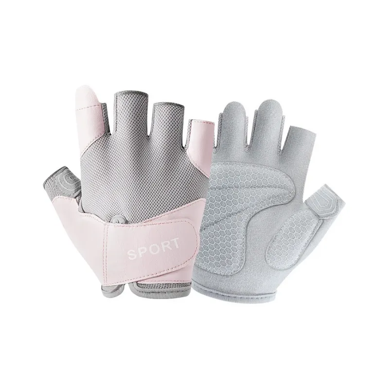 SMVP Fitness Gloves Protective Gray Pink-0