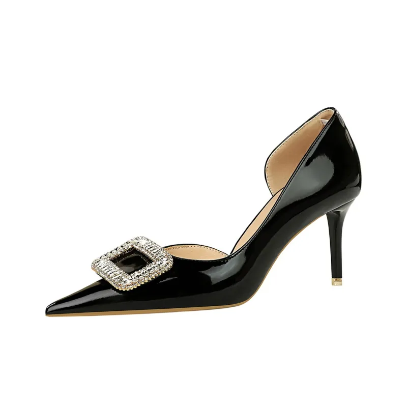 QITUMAUL Slim Heel High Heels Women's-1