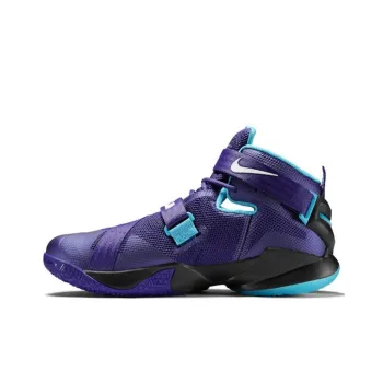 Nike Anti Slip Wear Resistant Mid Top Basketball Shoes Unisex Purple