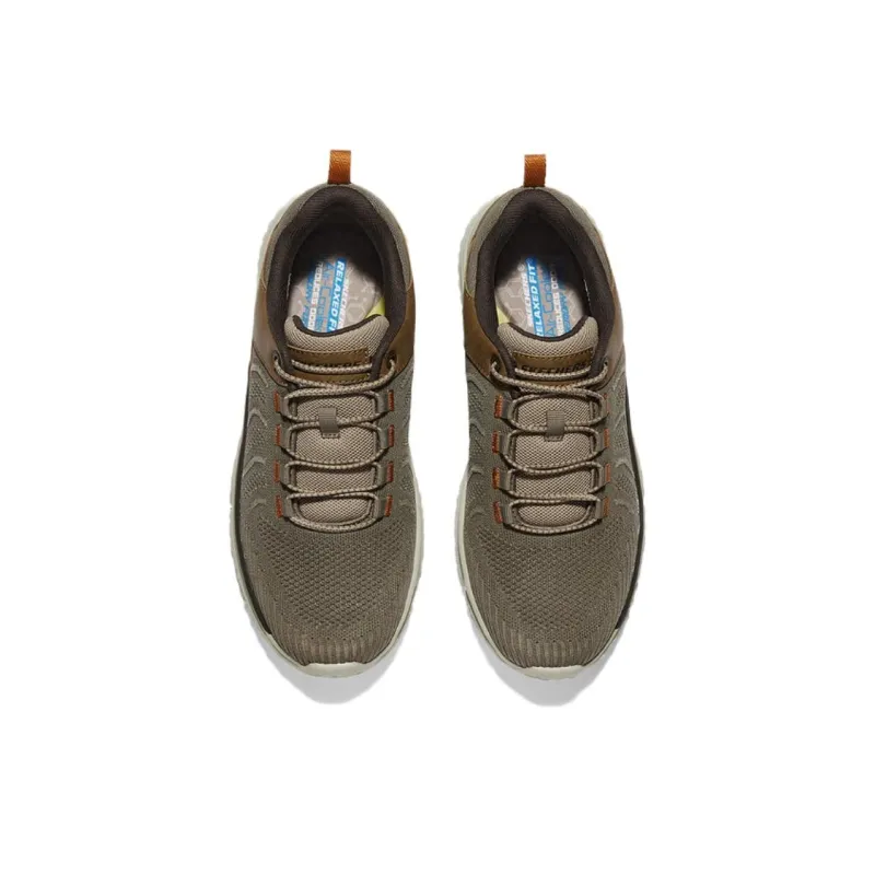 Skechers SKECHERS MENS USA Anti Slip Wear Resistant Low Top Casual Shoes Men's Taupe-3