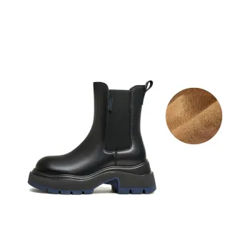 TATA Chelsea Boots Women's Black Fleece Lined/Black Unlined