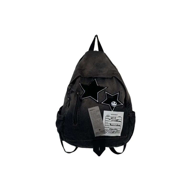 Yalu Denim Backpack Regular Unisex Multicolor-5