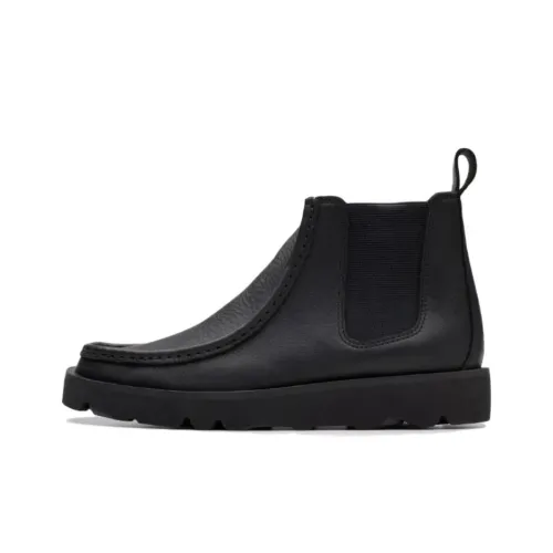 Clarks Short Chelsea Boots Women's Black