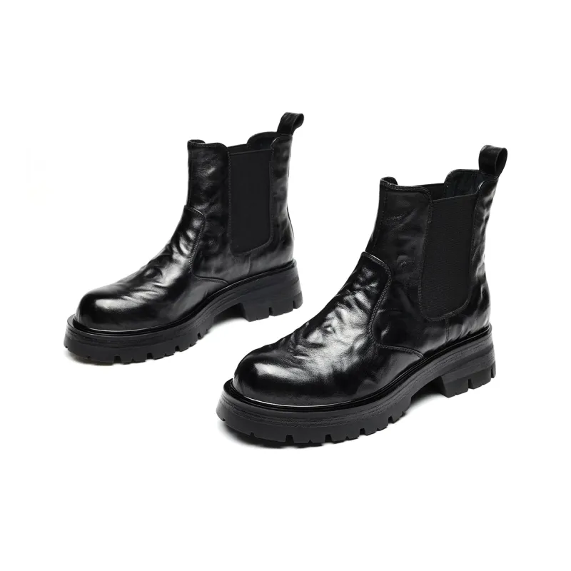 EBLAN Ankle Length Chelsea Boots Women's Black-2