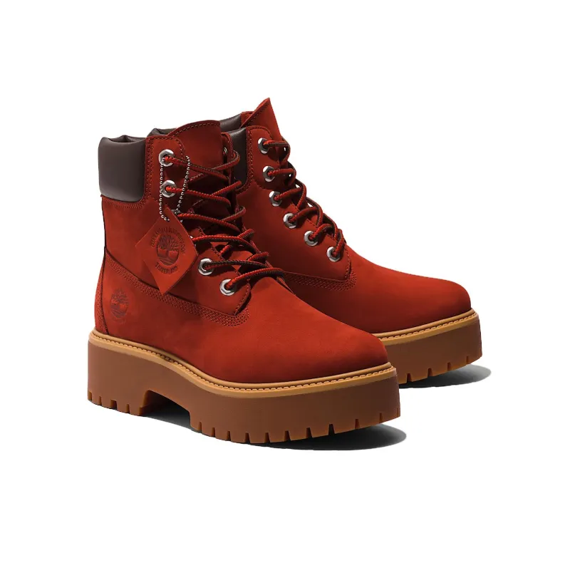 Timberland Stone Street Ankle Boots Women's Red Brown-2