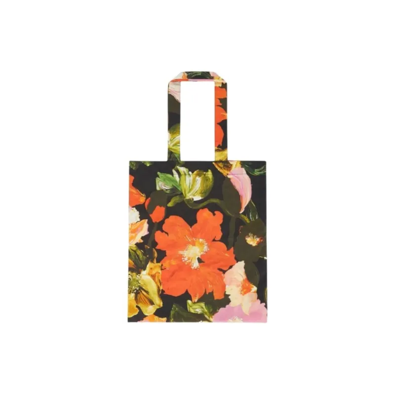STINE GOYA Cotton Tote Bag Shopping Bag Shoulder Bags Medium Size Women's Black & Multicolor-1