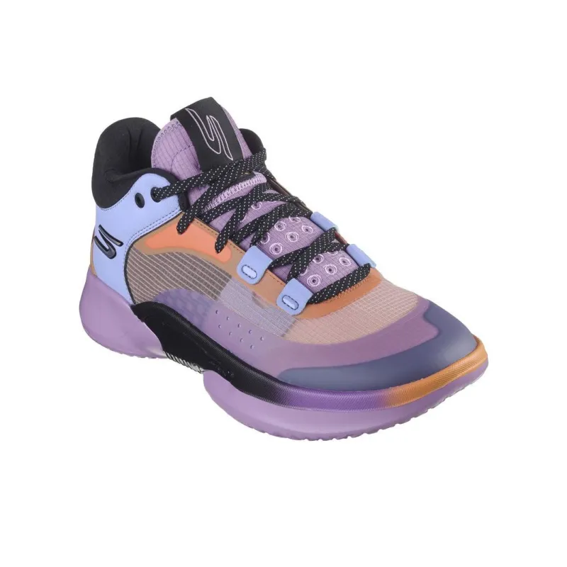 Skechers SKX RESAGRIP Abrasion Resistant Mid Top Basketball Shoes Men's Purple Black-2