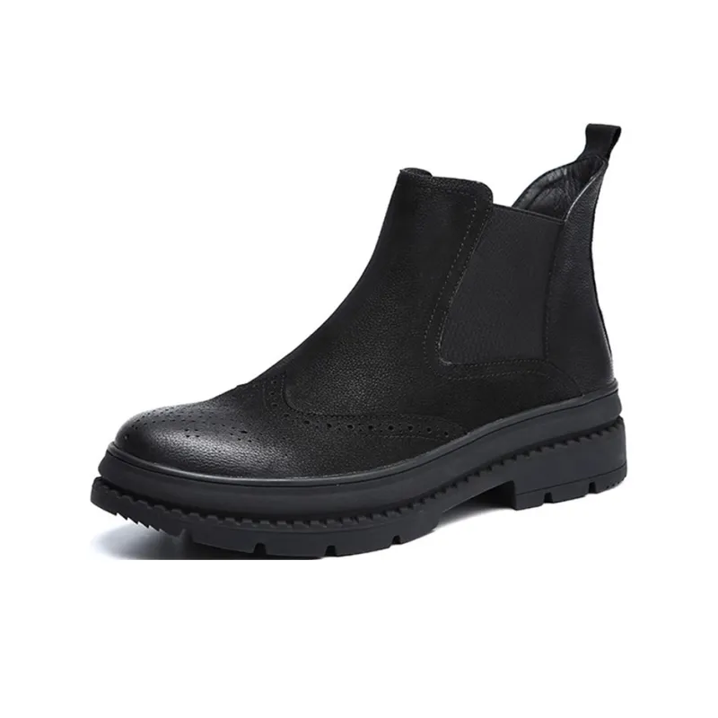 YEDANI Short Chelsea Boots 4.5cm Men's Black-1