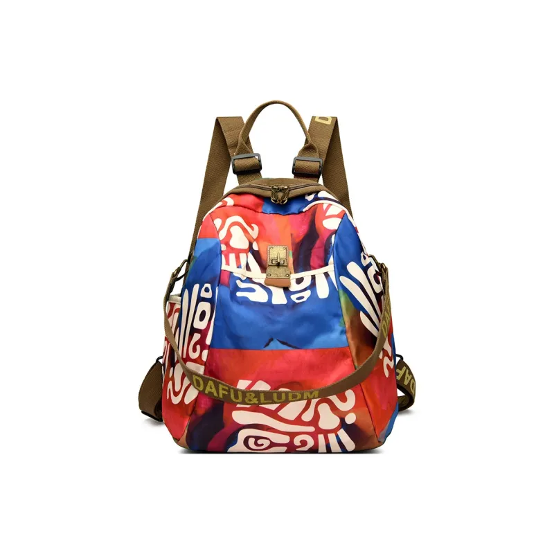 Yalu Nylon Backpack Women's Abandoned Armor Flower-0
