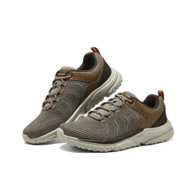 Skechers SKECHERS MENS USA Anti Slip Wear Resistant Low Top Casual Shoes Men's Taupe-2