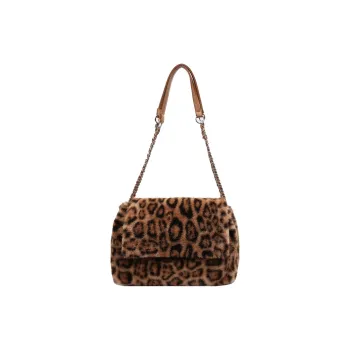 Yalu Plush Shoulder Bag Women's Khaki/Coffee/Brown/Ecru