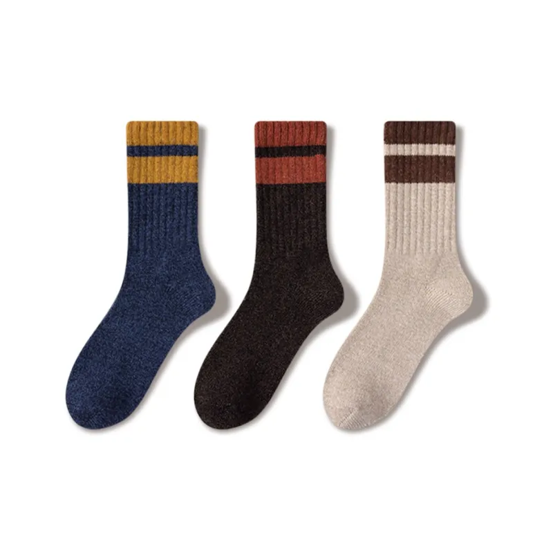 JIAZINI Mid Calf Socks Men's 3 Pack-18