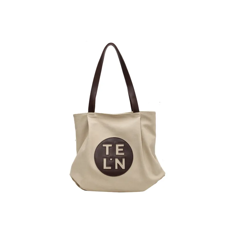 SUN ERATH&U PU Shoulder Bag Women's Khaki/Dark Tea/Ecru-1