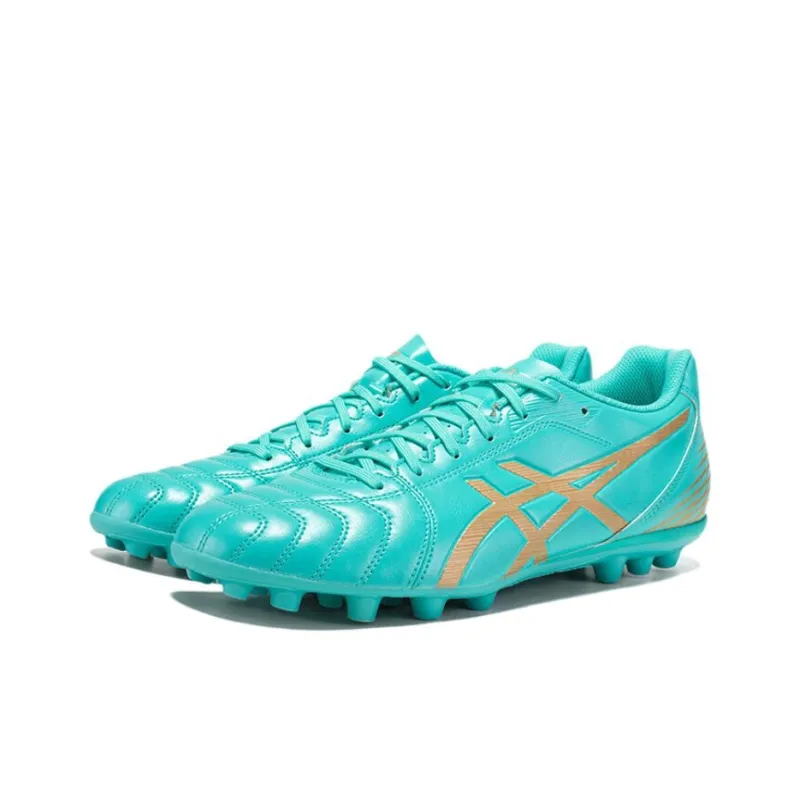 Asics Ds Light Club AG Rubber Short Studs Artificial Ground Coverage Soccer Shoes Men's Blue Gold-3
