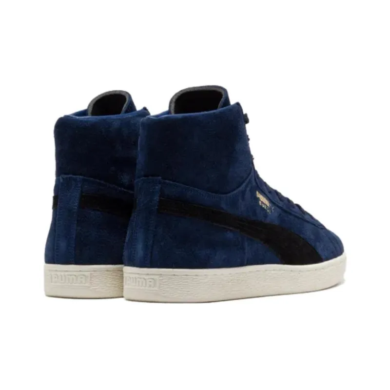 NOAH x PUMA Suede Classic Anti Slip Wear Resistant Mid Top Skateboard Shoes Unisex Blue White Black-4