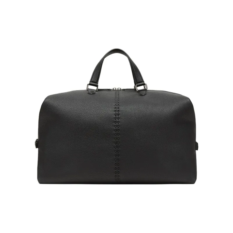FENDI Calfskin Handbag Shoulder Bag Crossbody Bag Travel Bag Men's Black-2