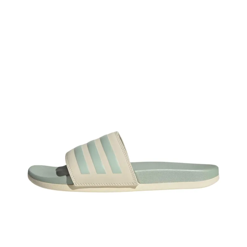 Adidas Adilette Comfort Slides Wonder White Linen Green Met. Women's-0