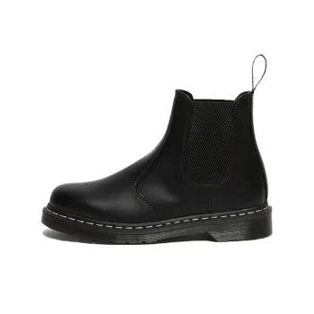 Dr.Martens 2976 White Stitch Leather Chelsea Boots 'Black'