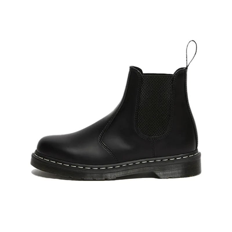Dr.Martens 2976 White Stitch Leather Chelsea Boots 'Black'-0