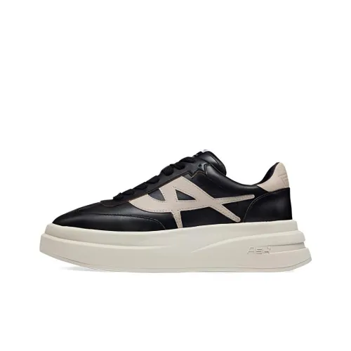 ASH Slip-Resistant Low-Top Skateboard Shoes Women's Black Khaki