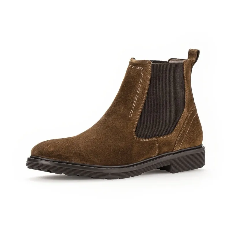 Gabor Pius Short Chelsea Boots 3cm Men's Brown-2