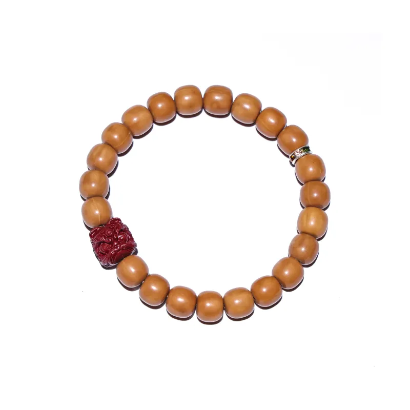WUDE Monkey Head Walnut Wooden Bracelets Unisex-14