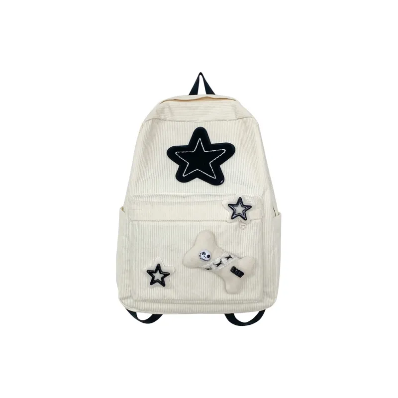 Yalu Corduroy Backpack Unisex Multicolor-5