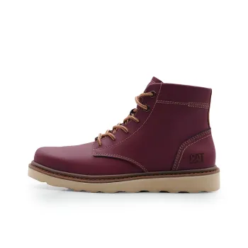 CAT Wear Resistant Short Outdoor Boots Men's Brown Red
